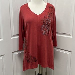 Avenue Embellished 3/4 Sleeve Tunic 18/20